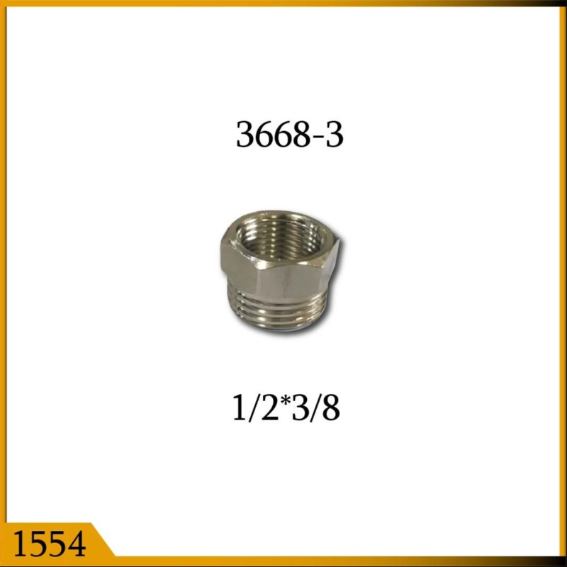 NIPPLE 1/2 OUT 3/8 IN SS (1554)
